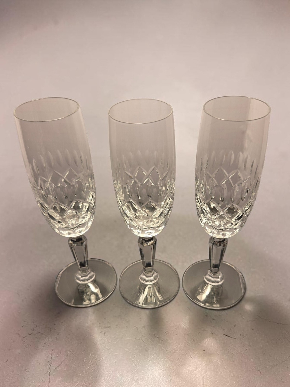​Gorham Lady Anne Crystal Water Goblets – Set of 3 Vintage Stemware **